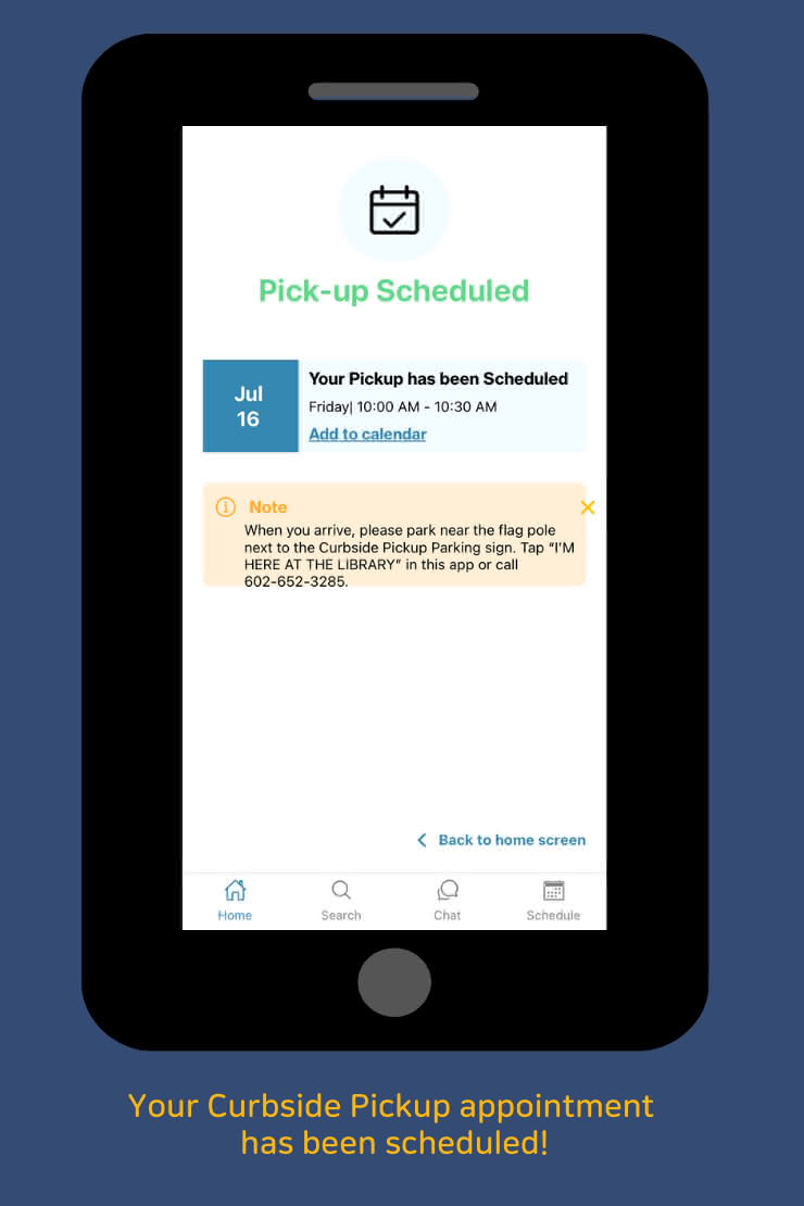 Your Curbside Pickup appointment has been scheduled!
